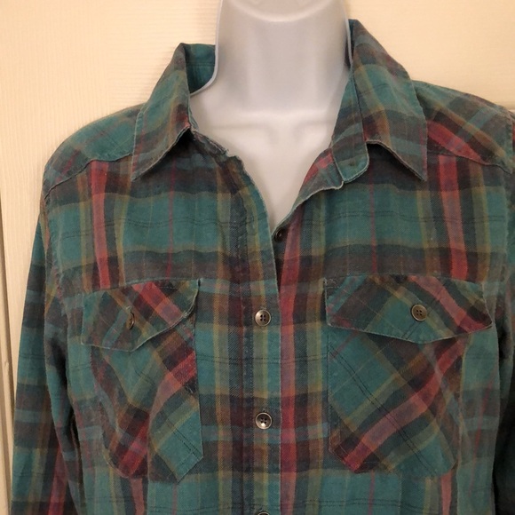 Blue Plaid Button up - Picture 2 of 16
